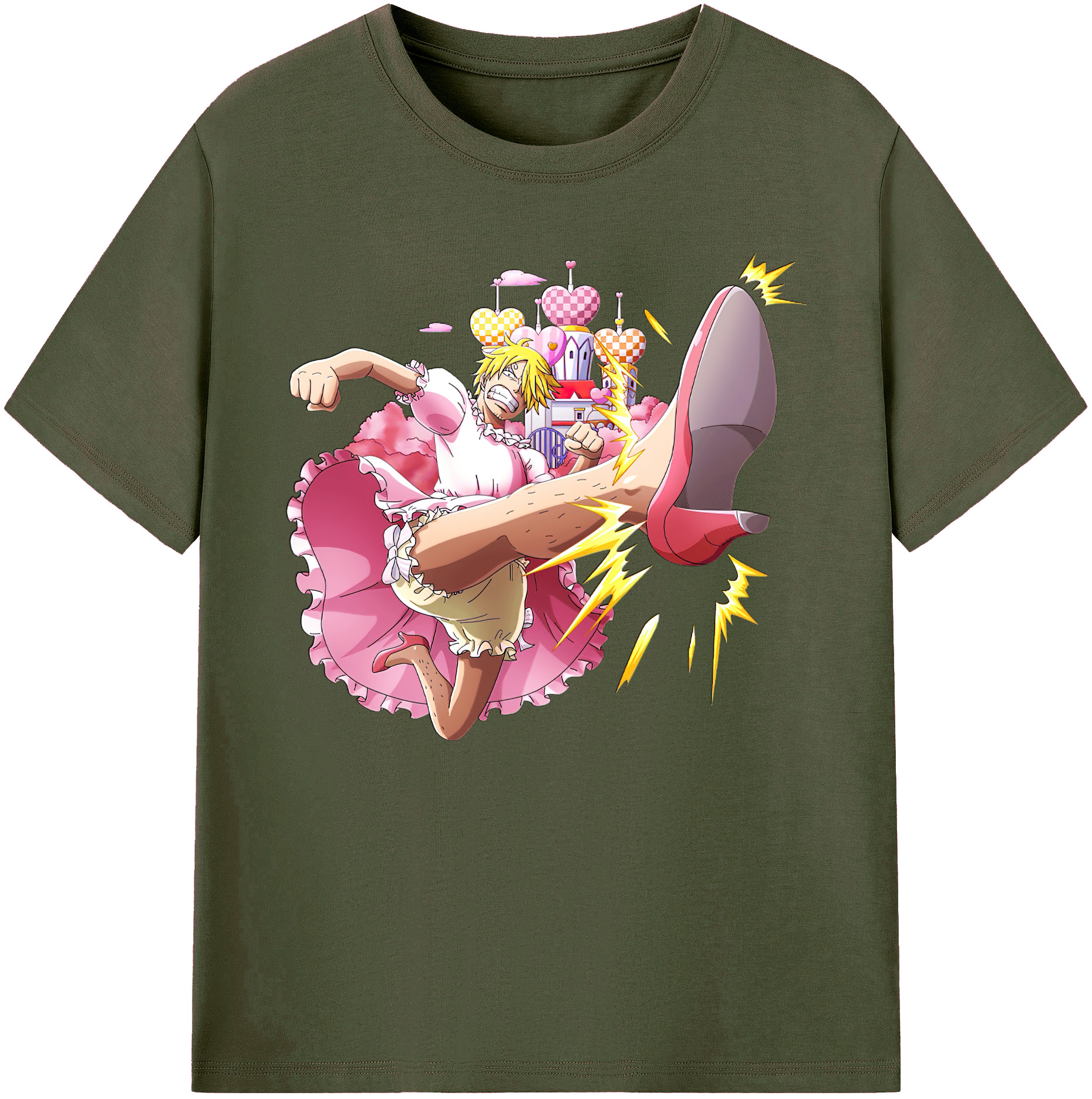 （画像用） ワンピース サンジ ONE PIECE Sanji 綿100％ メンズ半袖Tシャツ｜肌触りやわらか＆通気性